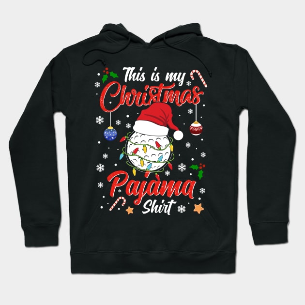 Funny Costume Family This is my Christmas Pajamas Golf Ball Hoodie by jodotodesign